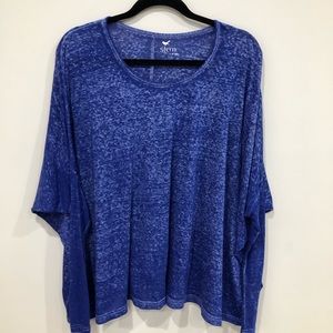 Stem burnout oversized long sleeve top